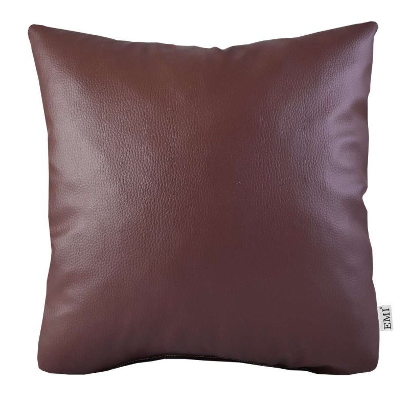 Подушка_40x40_коричнева_екошкіра_EMI