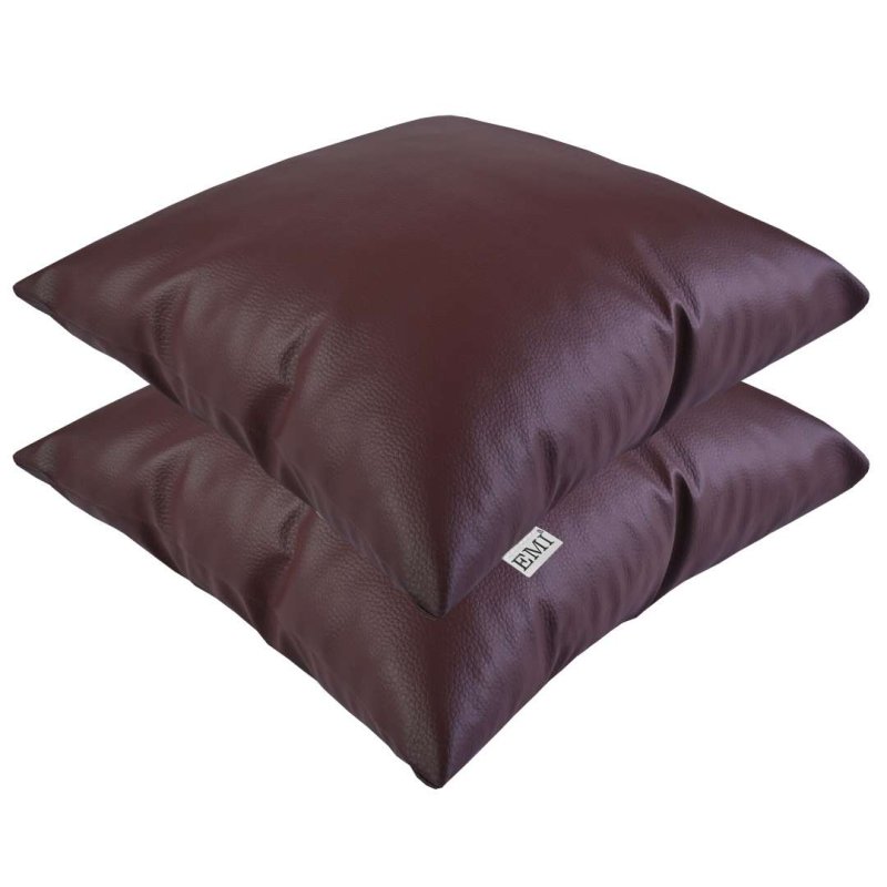 Подушка_40x40_коричнева_екошкіра_EMI