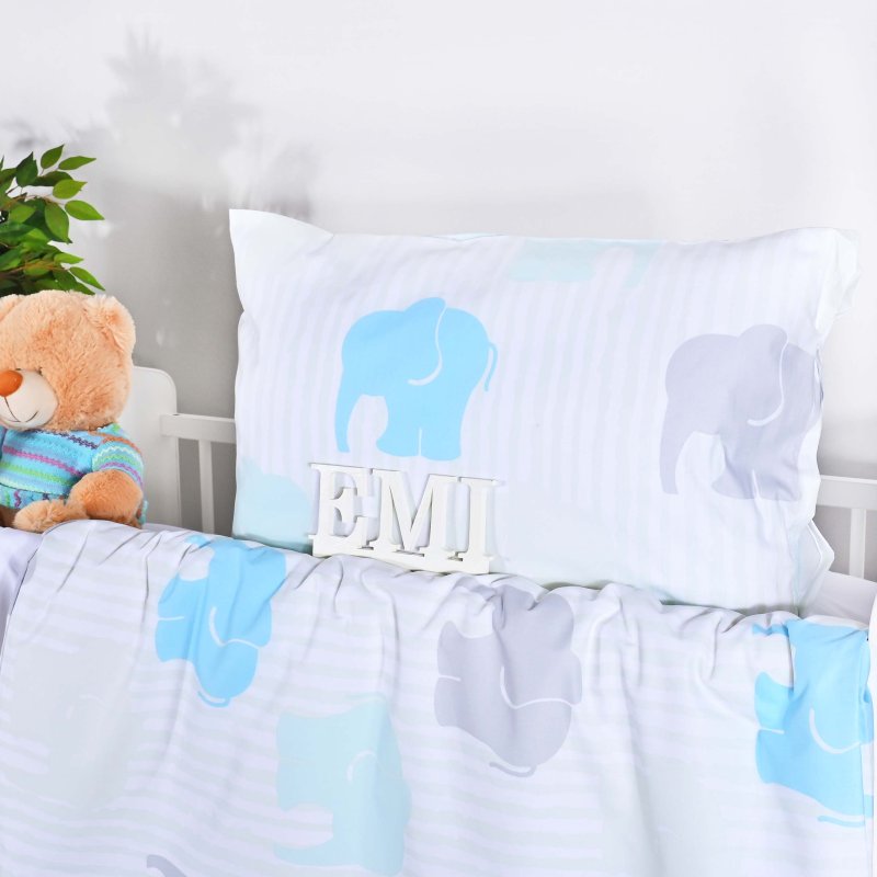Дитяча_постільна_білизна_Слоники_блакитні_EMI