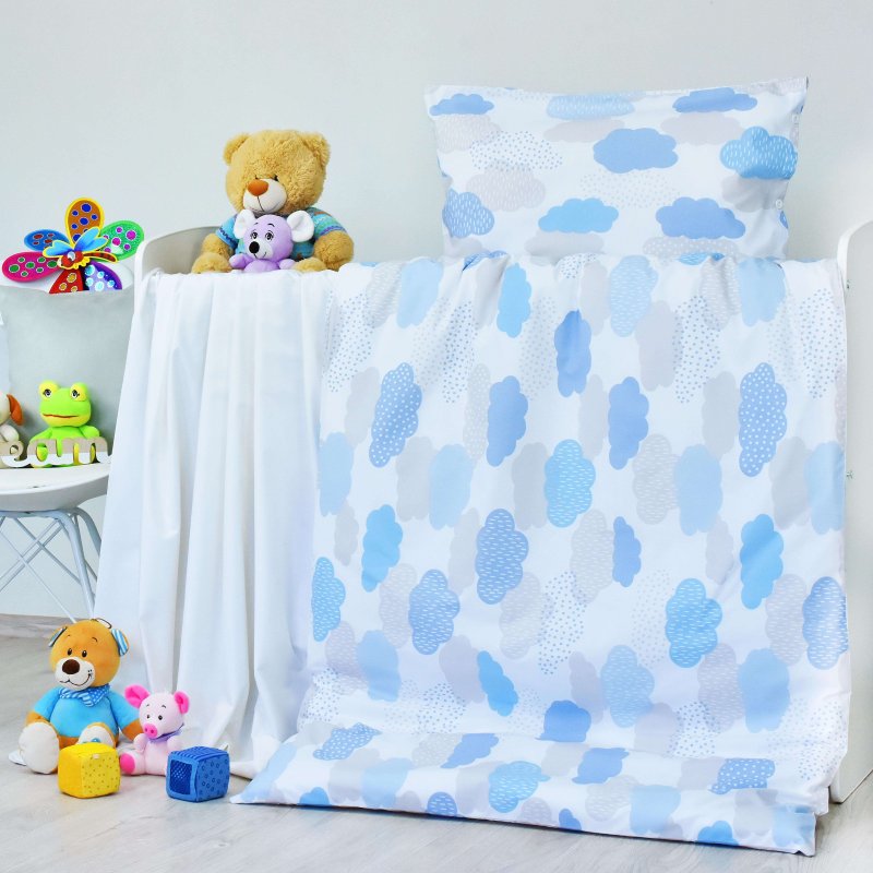 Дитяча_постільна_білизна_Хмаринки_сині_EMI