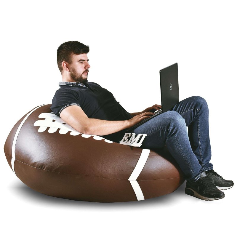 Мішок_для_сидіння_футбольний_м'яч_темнокоричневий_EMI