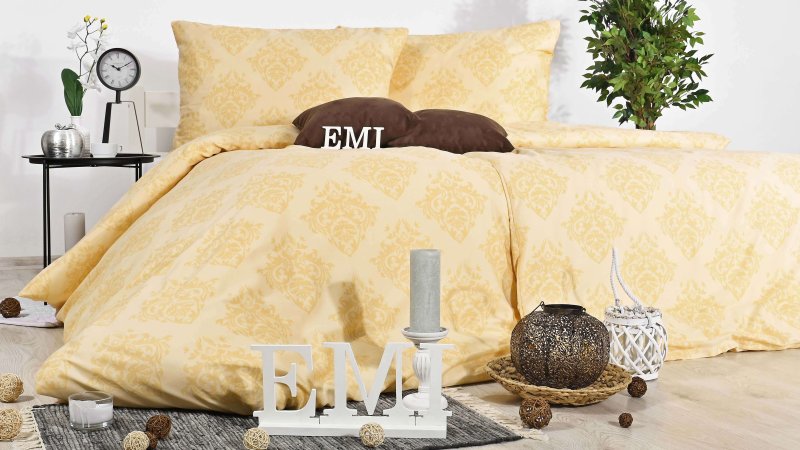 Сатинова_постільна_білизна_Ornament_Exclusive_жовта_EMI