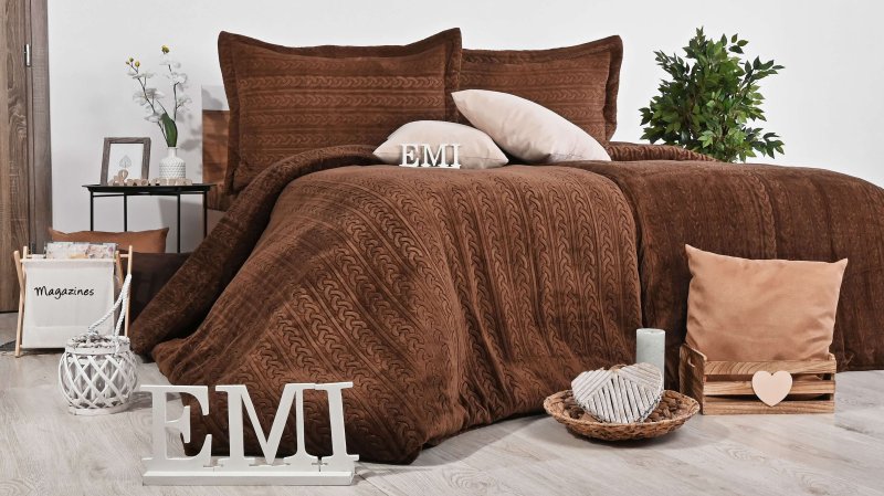 Постільна_білизна_з_мікрофіша_Banu_коричнева_EMI