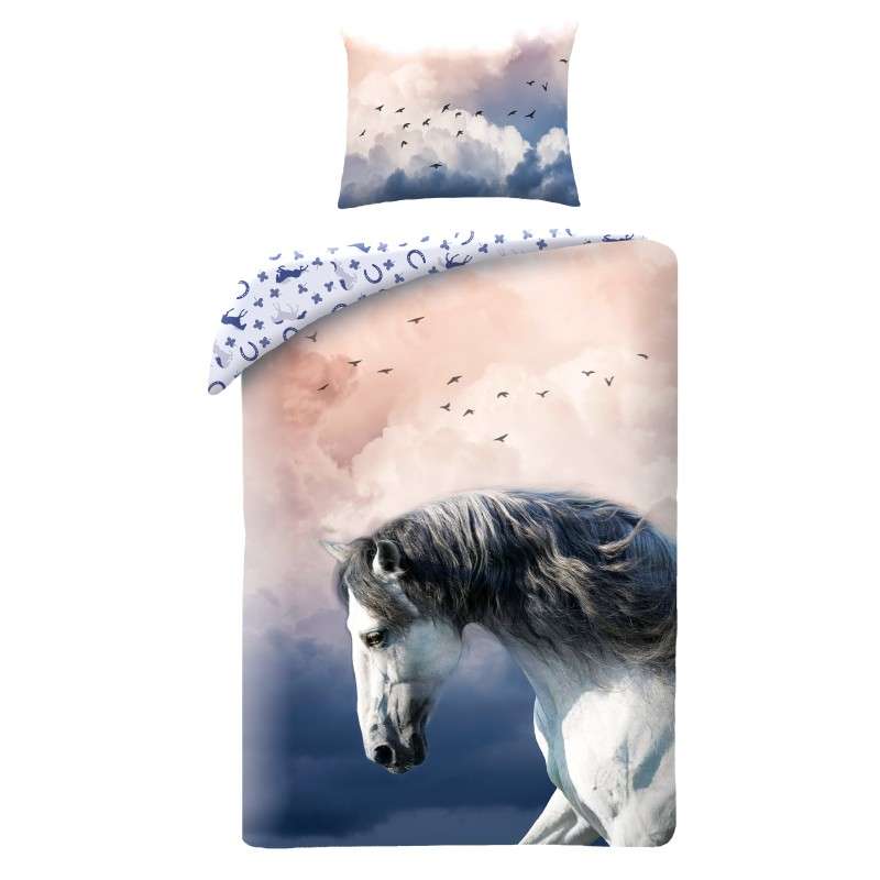 Дитяча постільна білизна Коник 140х200 + 70х90 см