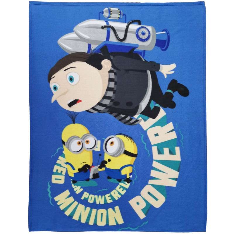 Плед_флісовий_синій_Minioni_130x170cm