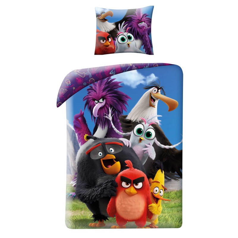 Постільна білизна Angry Birds 160x200+70x80 см