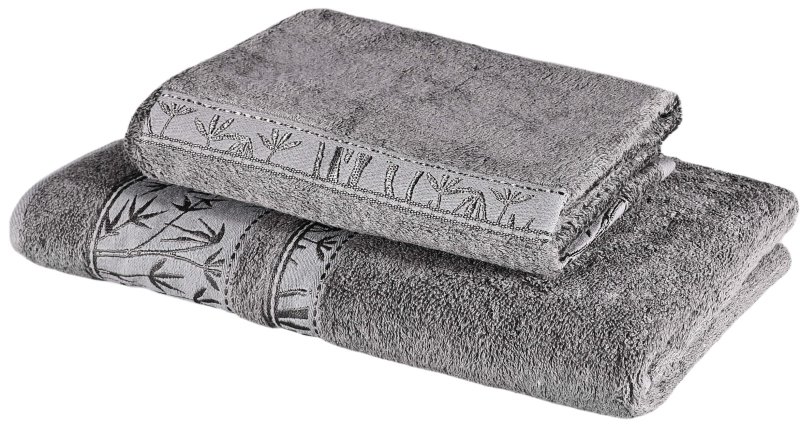 Набір_з_2_сірих_бамбукових_рушників_EMI