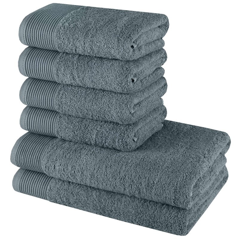 Набір_з_6_бавовняних_рушників_Bella_сірий_EMI