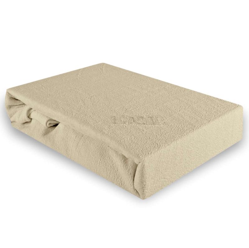 Махрове простирадло кремове EMI