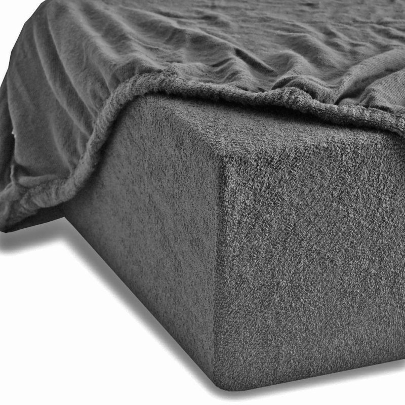 Махрове простирадло сіре EMI