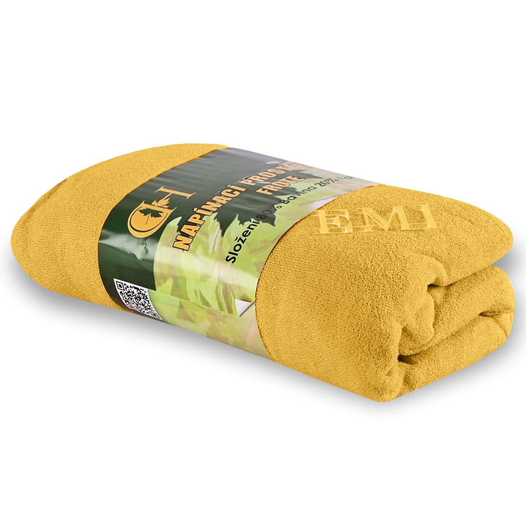 Простирадло темно-жовте махрове EMI