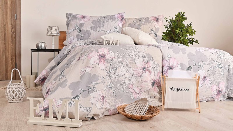 Крепова постільна білизна Isadora pink EMI