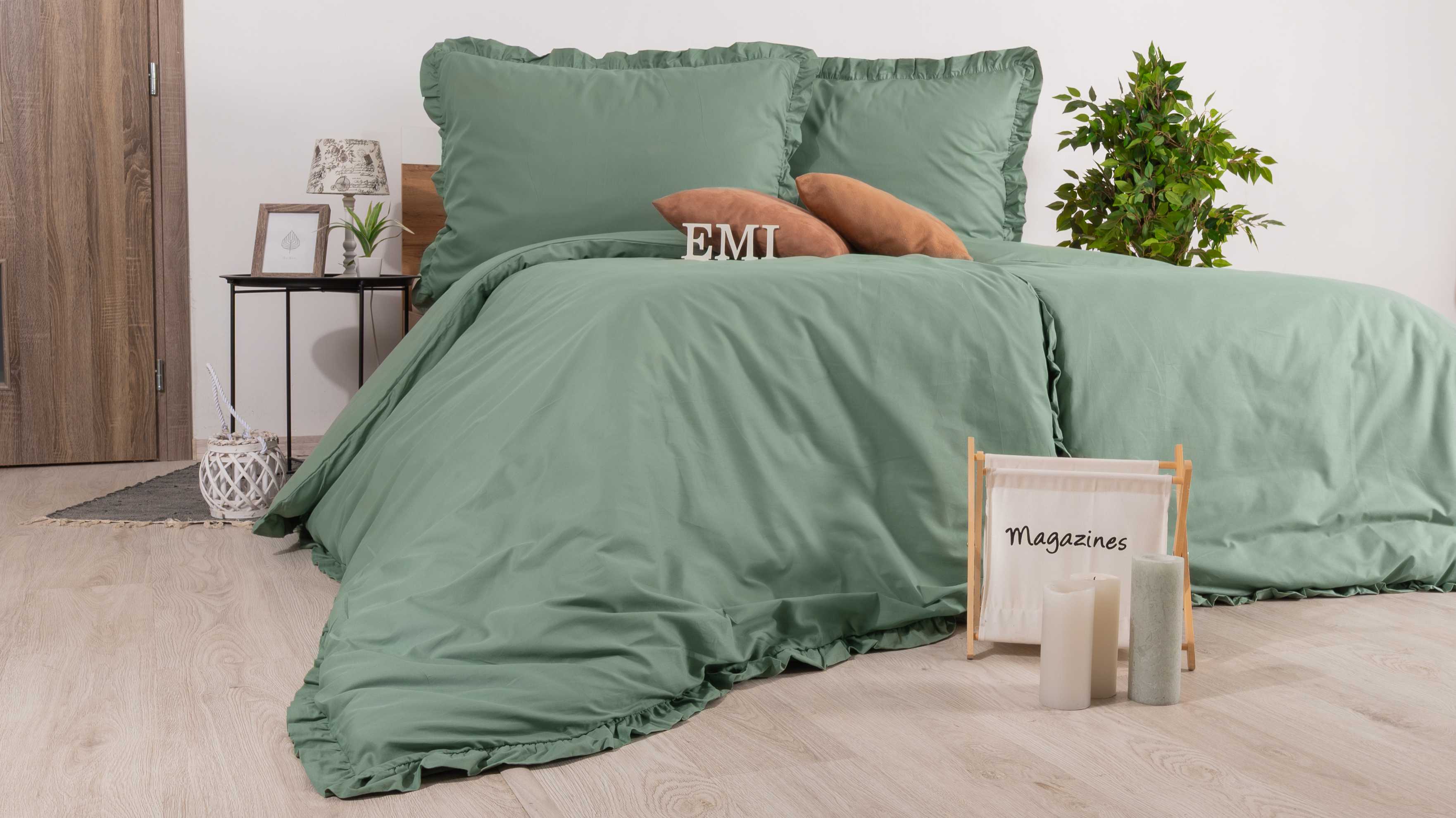 Бавовняна_постільна_білизна_Olivia_з_рюшами_EMI