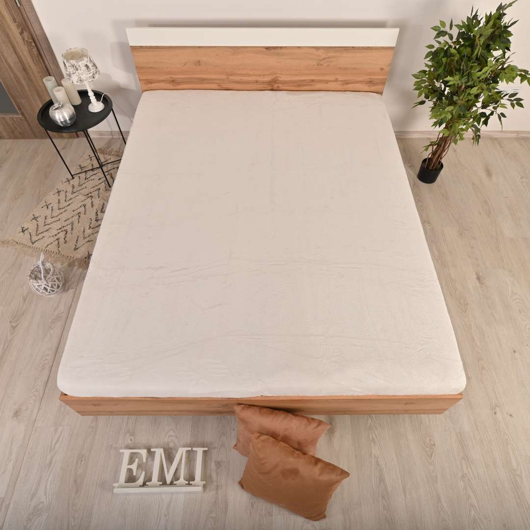 Простирадло з мікрофлісу крем EMI