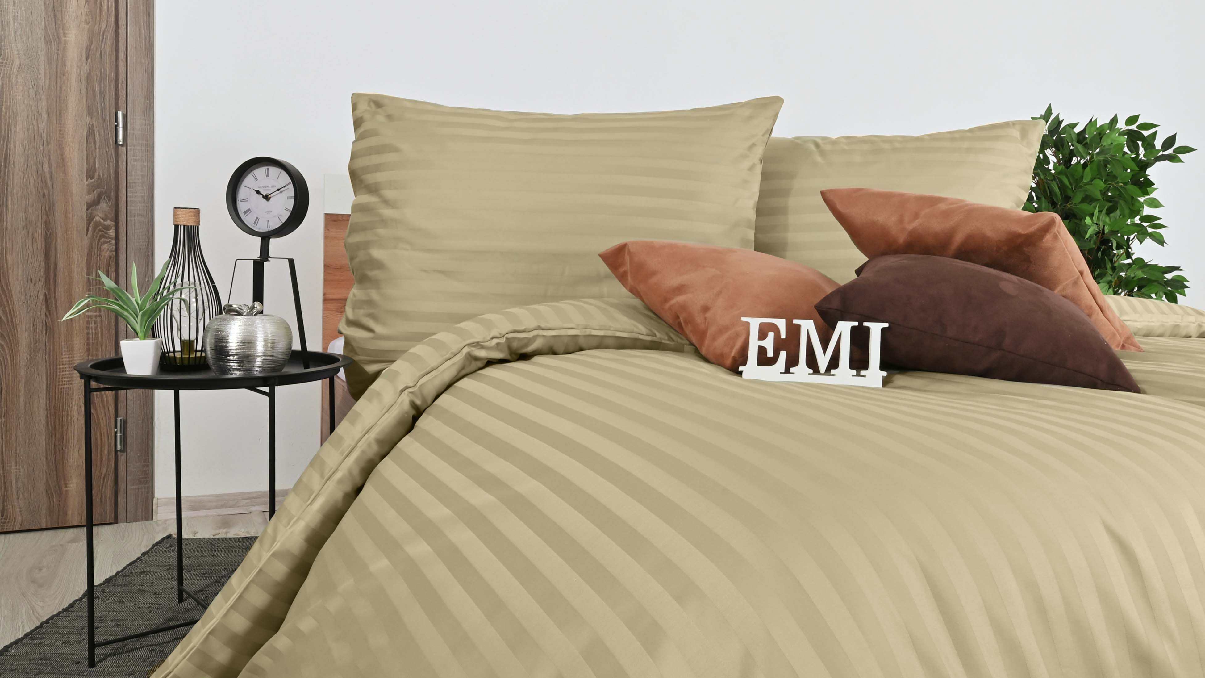 Постільна білизна з дамаску капучино EMI