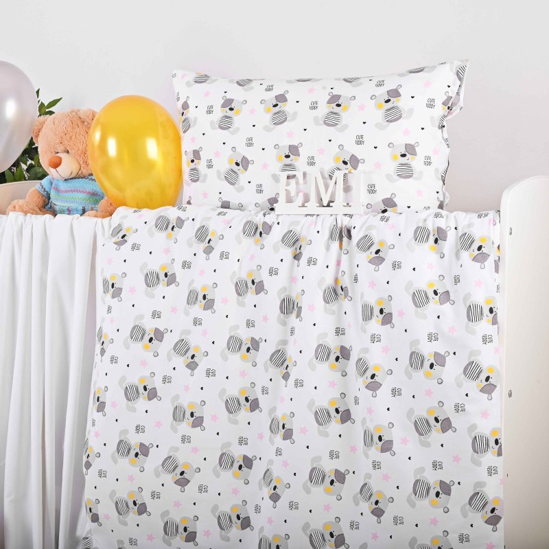 Дитяча бавовняна постільна білизна Teddy EMI
