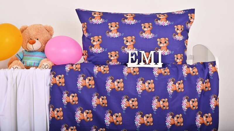 Дитяча бавовняна постільна білизна Tiger EMI