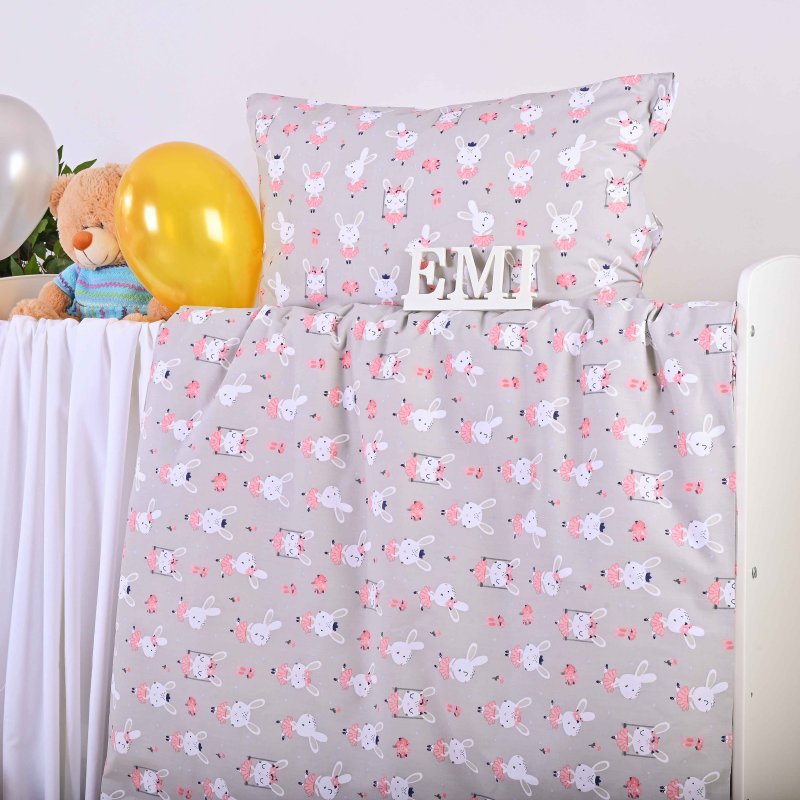 Бавовняна_дитяча_постільна_білизна_Зайчики_EMI