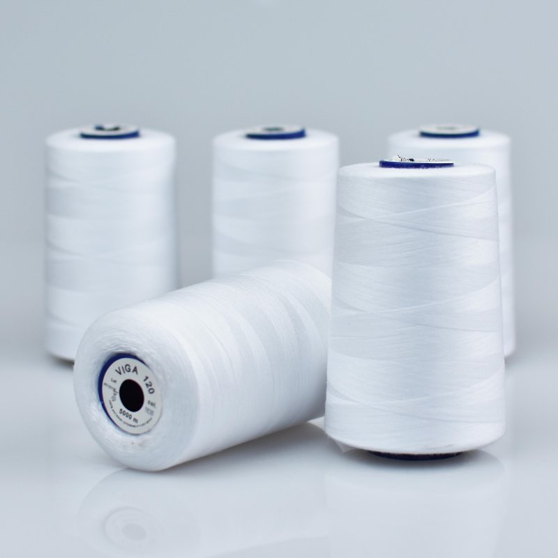 Швейна_нитка_біла_5000m_VIGA