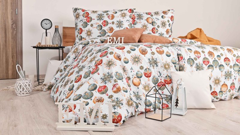 Різдвяна бавовняна постільна білизна Magic EMI