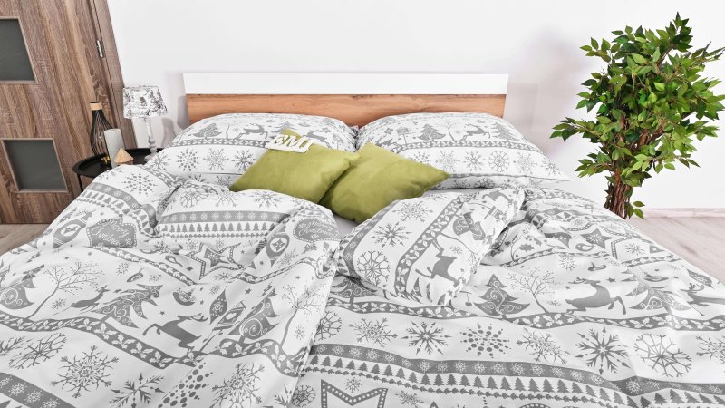 Різдвяна_бавовняна_постільна_білизна_Eleonora_сіра_EMI