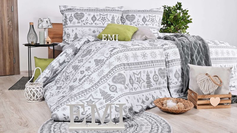 Різдвяна_бавовняна_постільна_білизна_Eleonora_сіра_EMI